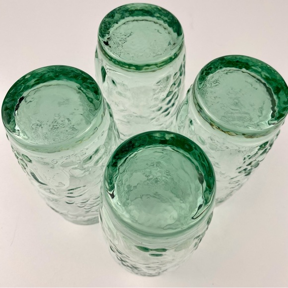 Vintage Libbey Orchard Fruit Green Cooler Tall Glasses 6” Set Of 4 Tumblers - Picture 7 of 7